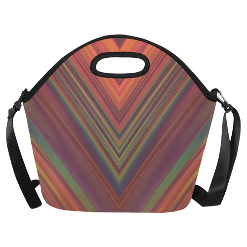 Red Diagonal Stripes - V Pattern