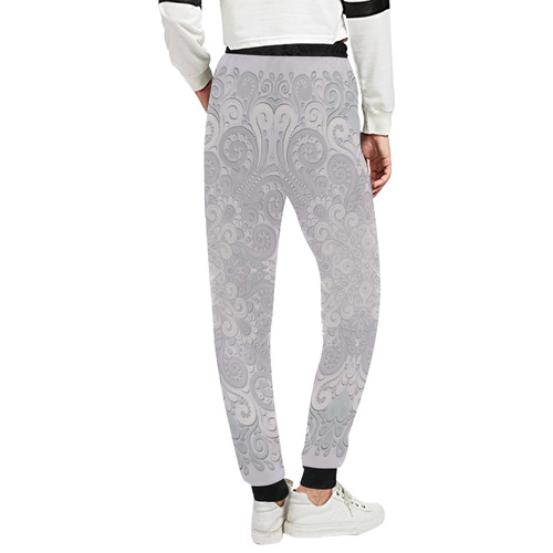 Romantic Powder Pink Ornate Watercolor Unisex All Over Print Sweatpants (Model L11)