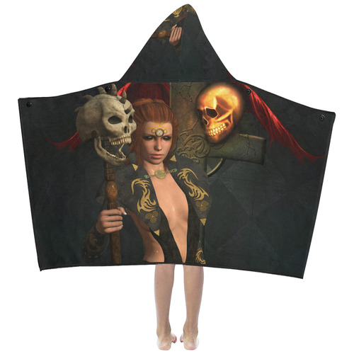 The dark site, fairy with skulls Kids' Hooded Bath Towels