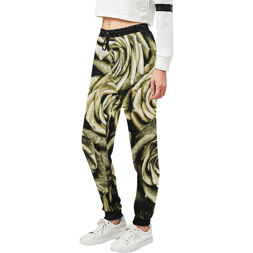 Vintage Gold Roses Unisex All Over Print Sweatpants (Model L11)