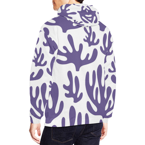 Color of the Year 2018 Graphic Pattern All Over Print Hoodie for Men/Large Size (USA Size) (Model H13)