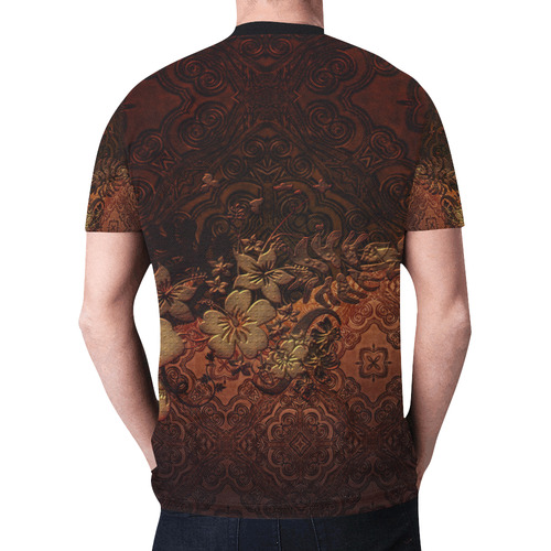 Floral design, vintage New All Over Print T-shirt for Men (Model T45)