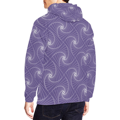 Color of the Year 2018 Twisted Pattern All Over Print Hoodie for Men/Large Size (USA Size) (Model H13)