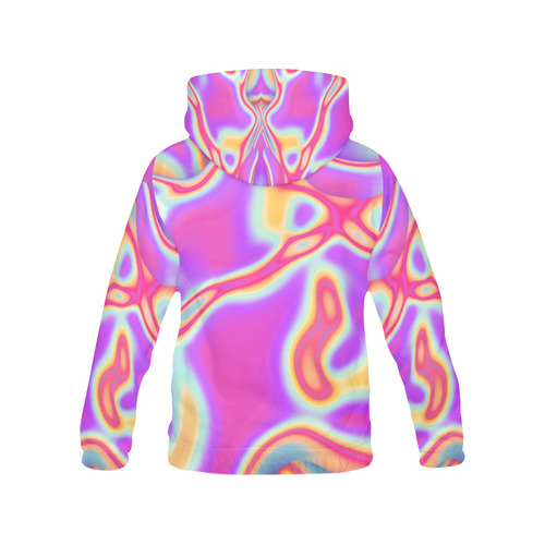 Pink Fluid All Over Print Hoodie for Men/Large Size (USA Size) (Model H13)