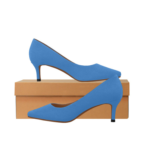 sky blue high heel shoes