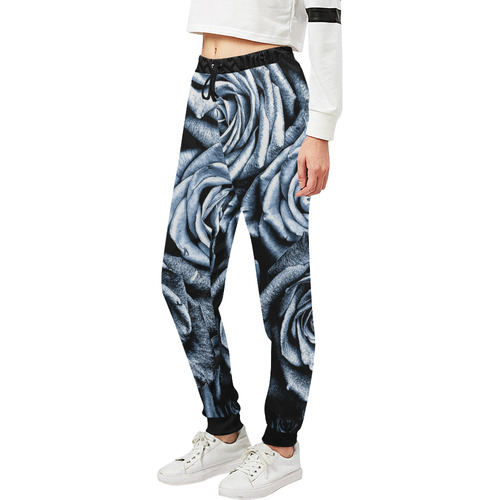 Vintage Blue Roses Unisex All Over Print Sweatpants (Model L11)