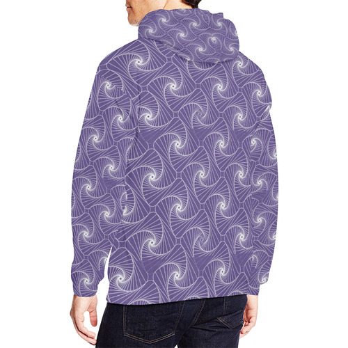 Color of the Year 2018 Twisted Pattern All Over Print Hoodie for Men/Large Size (USA Size) (Model H13)