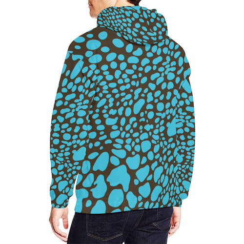 Colorful Animal Skin All Over Print Hoodie for Men/Large Size (USA Size) (Model H13)