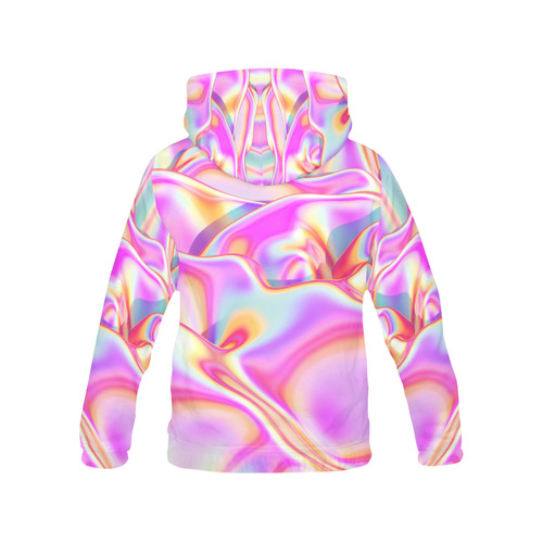 Pink Fluid All Over Print Hoodie for Men/Large Size (USA Size) (Model H13)