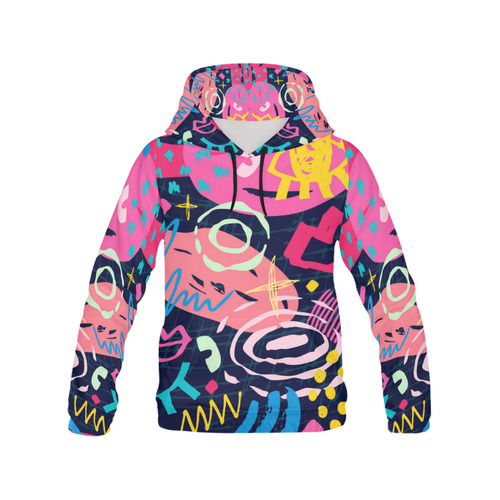 Trendy Abstract Art Pattern All Over Print Hoodie for Men/Large Size (USA Size) (Model H13)