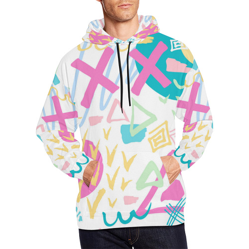 Trendy Abstract Art Pattern All Over Print Hoodie for Men/Large Size (USA Size) (Model H13)