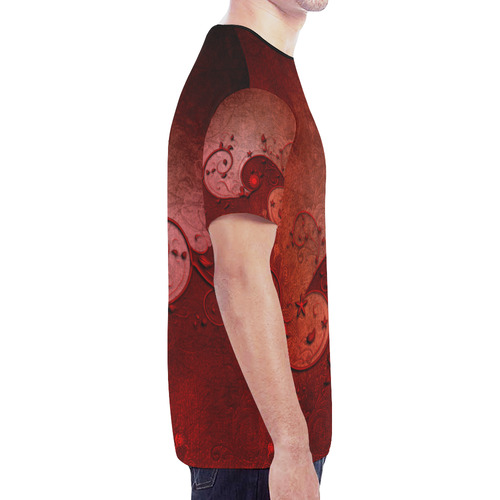 Soft decorative floral design New All Over Print T-shirt for Men (Model T45)