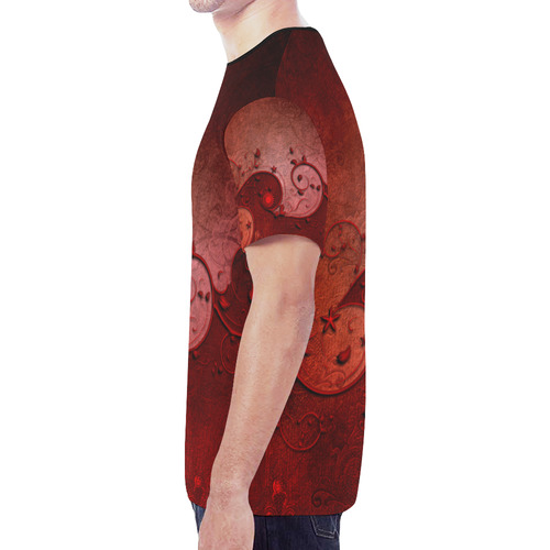 Soft decorative floral design New All Over Print T-shirt for Men (Model T45)