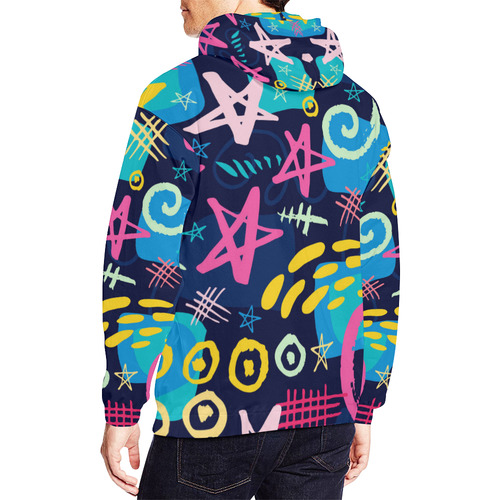 Trendy Abstract Art Pattern All Over Print Hoodie for Men/Large Size (USA Size) (Model H13)