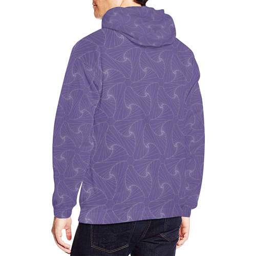Color of the Year 2018 Twisted Pattern All Over Print Hoodie for Men/Large Size (USA Size) (Model H13)