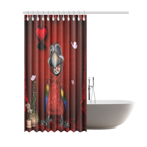 Funny, cute parrot Shower Curtain 69"x84"