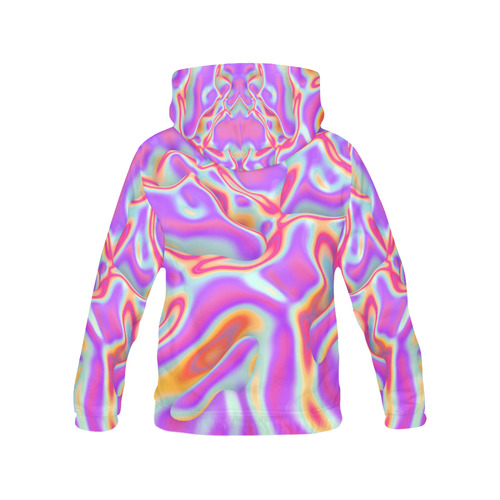 Pink Fluid All Over Print Hoodie for Men/Large Size (USA Size) (Model H13)