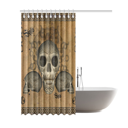 Awesome skull with celtic knot Shower Curtain 69"x84"