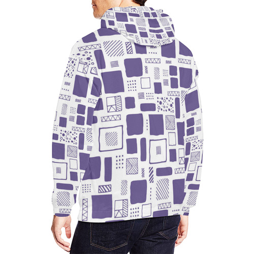 Color of the Year 2018 Graphic Pattern All Over Print Hoodie for Men/Large Size (USA Size) (Model H13)