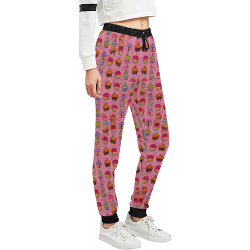 Cupcake Popart by Nico Bielow Unisex All Over Print Sweatpants (Model L11)