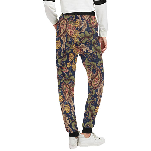 Floral Retro Wallpaper I Unisex All Over Print Sweatpants (Model L11)