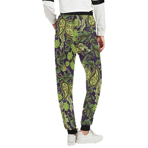 Floral Retro Wallpaper II Unisex All Over Print Sweatpants (Model L11)