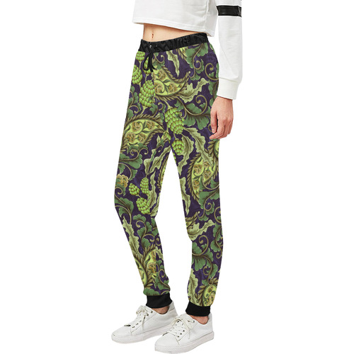 Floral Retro Wallpaper II Unisex All Over Print Sweatpants (Model L11)