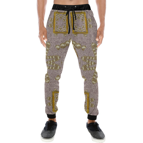 Gothic in modern stars and pearls Men's All Over Print Sweatpants (Model L11)