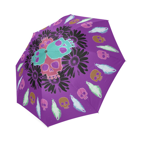 Pushing Daisies on Purple Foldable Umbrella (Model U01)