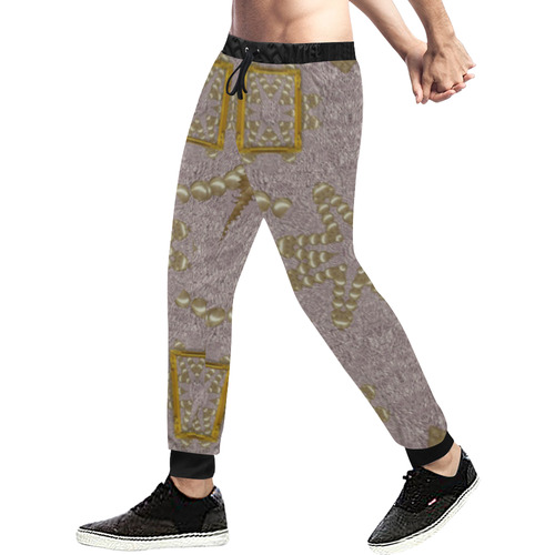 Gothic in modern stars and pearls Men's All Over Print Sweatpants (Model L11)