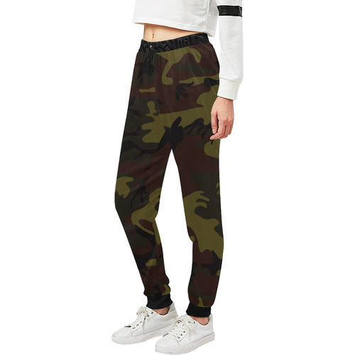 Camo Green Brown Unisex All Over Print Sweatpants (Model L11)