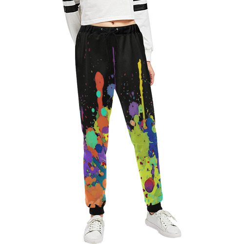 Crazy Multicolored Running Splashes II Unisex All Over Print Sweatpants (Model L11)