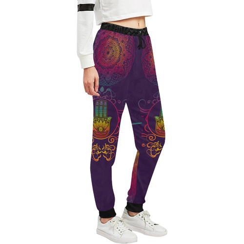 Hamsa Colorful Mandala Unisex All Over Print Sweatpants (Model L11)