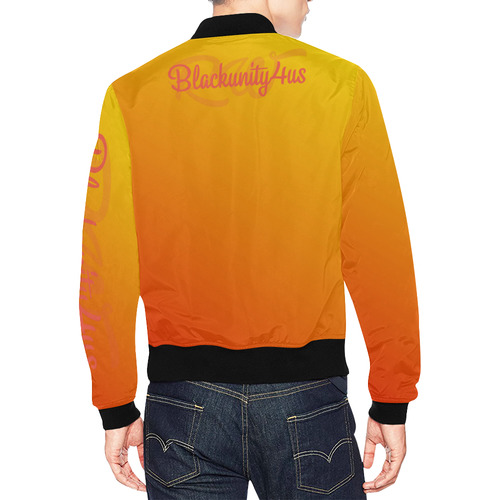 New Orange/Yellow By RW All Over Print Bomber Jacket for Men (Model H19)