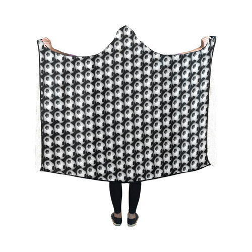 Soccer Tiled by Martina Webster Hooded Blanket 50''x40''