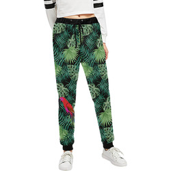 Parrot And Leaves Unisex All Over Print Sweatpants (Model L11)