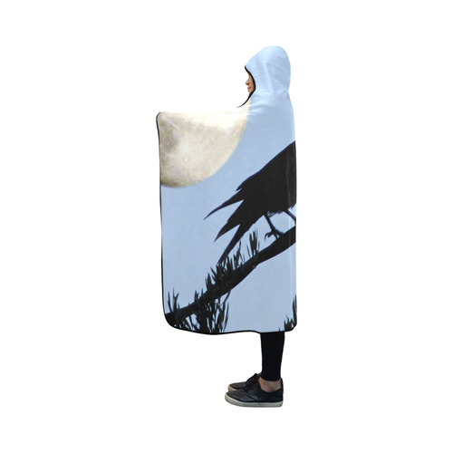 The Raven by Martina Webster Hooded Blanket 50''x40''