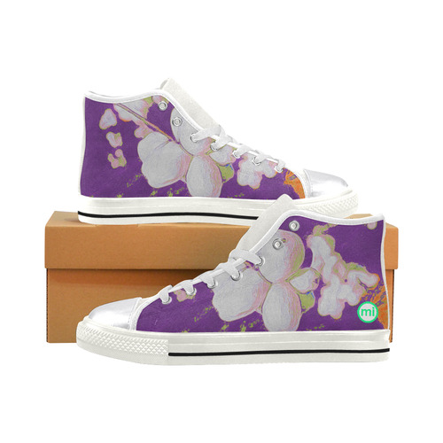 Snowberries. Inspired by the Magic Island of Gotland. Women's Classic High Top Canvas Shoes (Model 017)