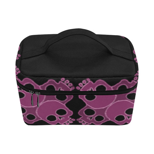 Skull Jigsaw Pink Lunch Bag/Large (Model 1658)