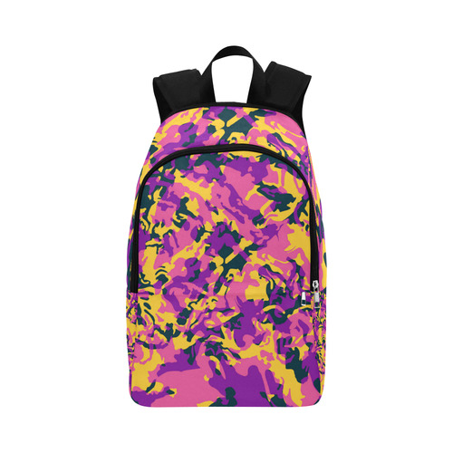 Crazy Camouflage Pattern Fabric Backpack for Adult (Model 1659)