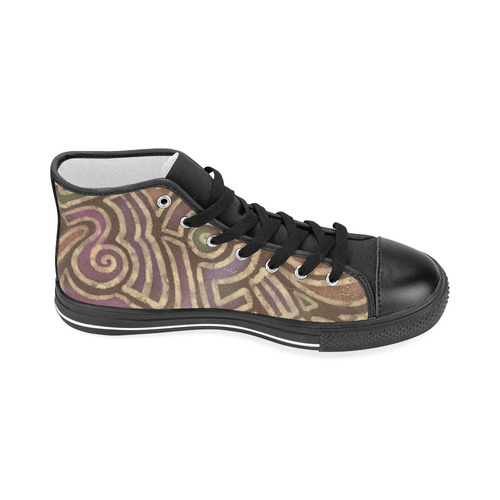 Wax Batik Fantasy. Inspired by the Magic Island of Gotland. Women's Classic High Top Canvas Shoes (Model 017)