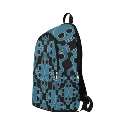 Skull Jigsaw Blue Fabric Backpack for Adult (Model 1659)