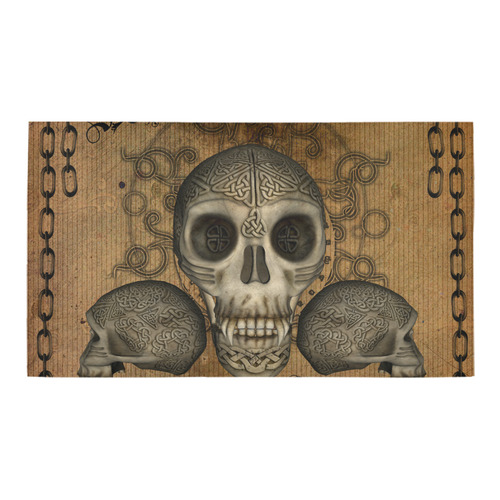 Awesome skull with celtic knot Bath Rug 16''x 28''