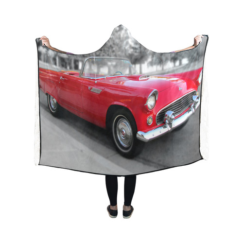 little red corvette by Martina Webster Hooded Blanket 50''x40''