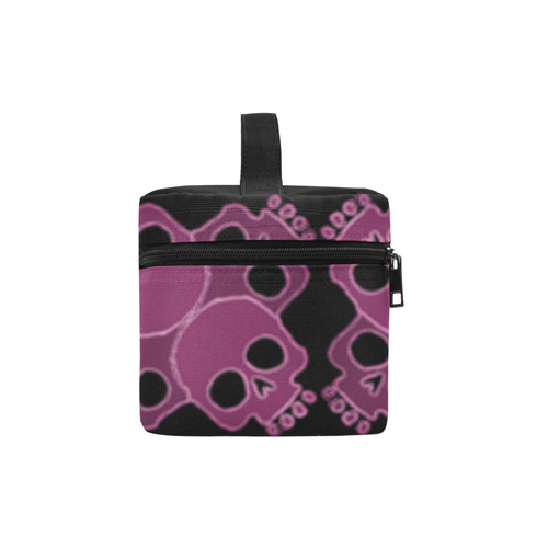 Skull Jigsaw Pink Lunch Bag/Large (Model 1658)