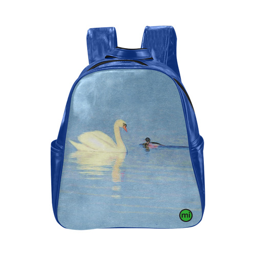 Swan Meets Duck. Inspired by the Magic Island of Gotland. Multi-Pockets Backpack (Model 1636)
