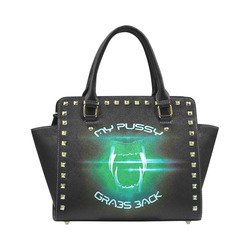 my p*ssy grabs back Rivet Shoulder Handbag (Model 1645)