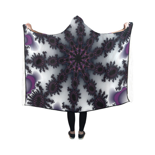 Psycho Snow by Martina webster Hooded Blanket 50''x40''