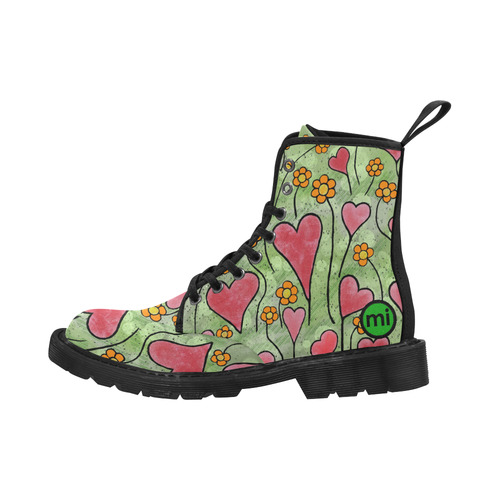 Where Love Grows. Inspired by the Magic Island of Gotland. Martin Boots for Women (Black) (Model 1203H)