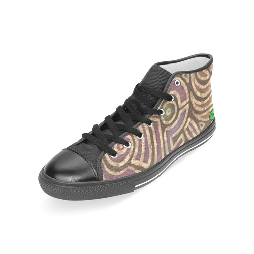 Wax Batik Fantasy. Inspired by the Magic Island of Gotland. Women's Classic High Top Canvas Shoes (Model 017)